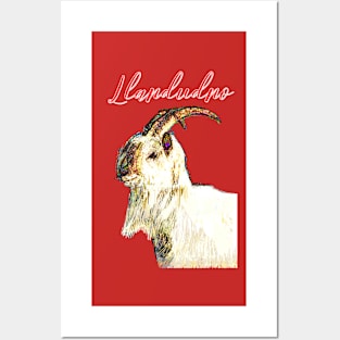 LLANDUDNO GREAT ORME GOAT RED Posters and Art